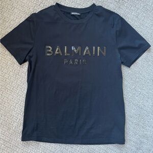 Balmain Men’s Black T-Shirt, size small